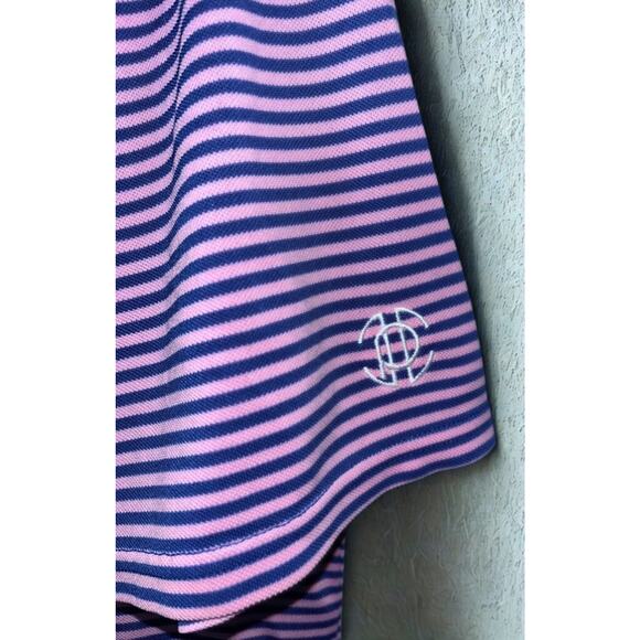 Holderness & Bourne Men’s Large Striped Golf Polo Turtle Bay Golf Club Logo - Picture 4 of 8